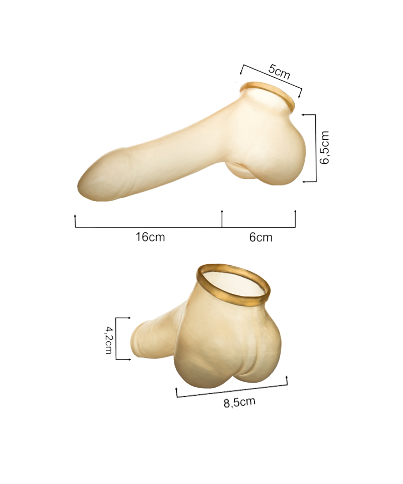 Toylie Latex Penishülle Transparent Maße XL