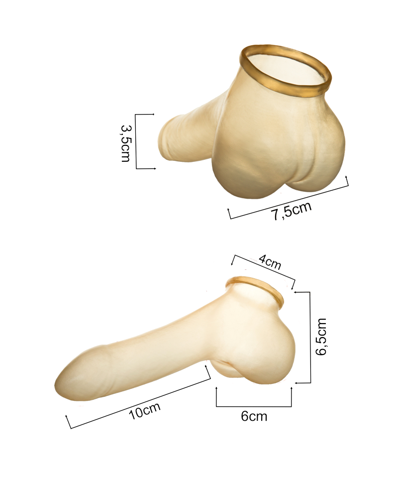 Toylie Latex Penishülle Transparent Maße XS