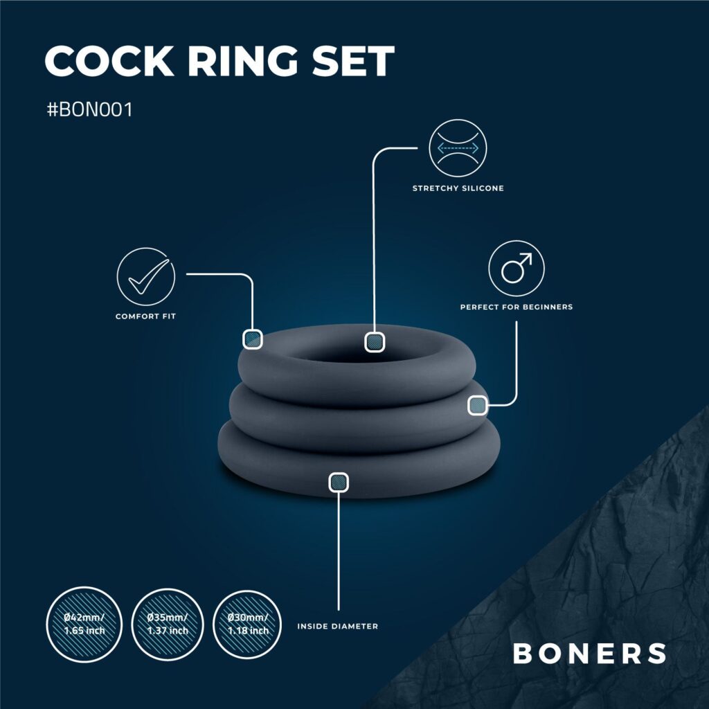 Boners 3-teiliges Penisring Set - grau 1714460959.bon001_5