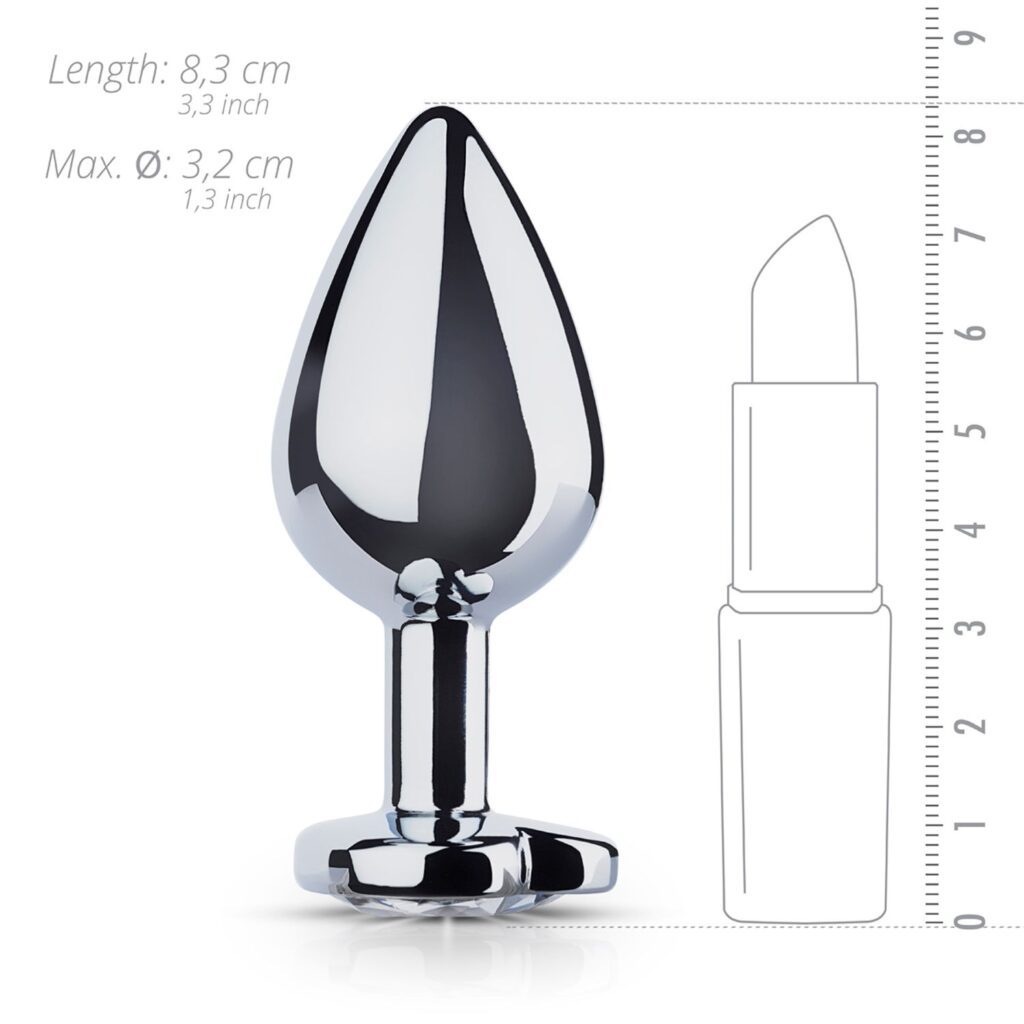 Butt Plug aus Metall mit Herz - M - Easytoys Anal Collection 1625142354.ET128CLR_5