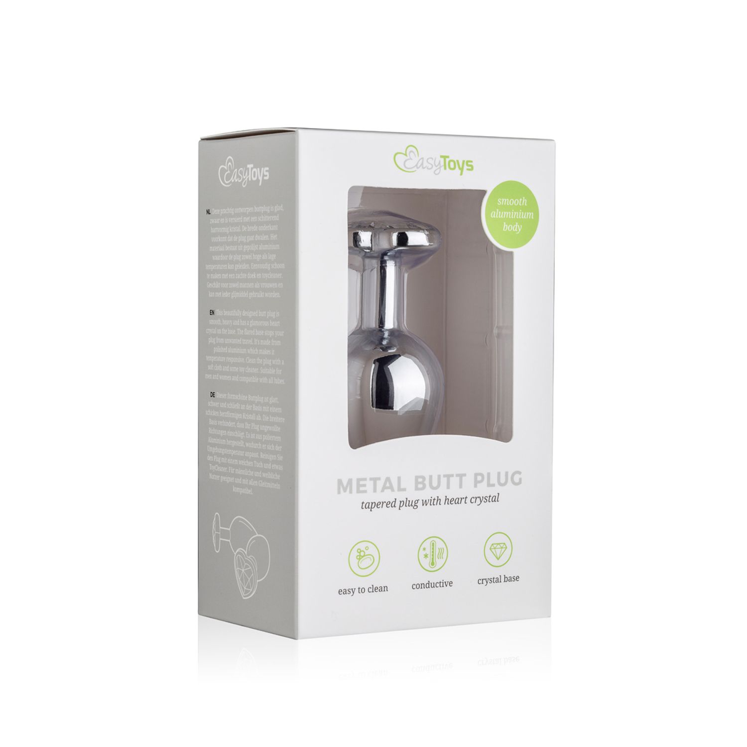 Metal Butt Plug with Heart – M – Easytoys Anal Collection
