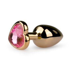 Kleiner Metall-Buttplug mit rosa Herz - Easytoys Anal Collection