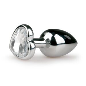 Kleiner silberfarbiger Buttplug mit Herz - Easytoys Anal Collection