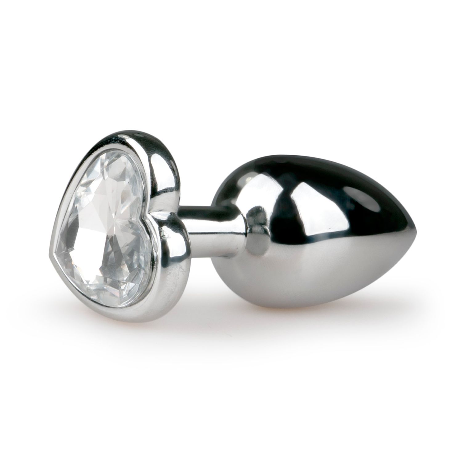 Kleiner silberfarbiger Buttplug mit Herz - Easytoys Anal Collection