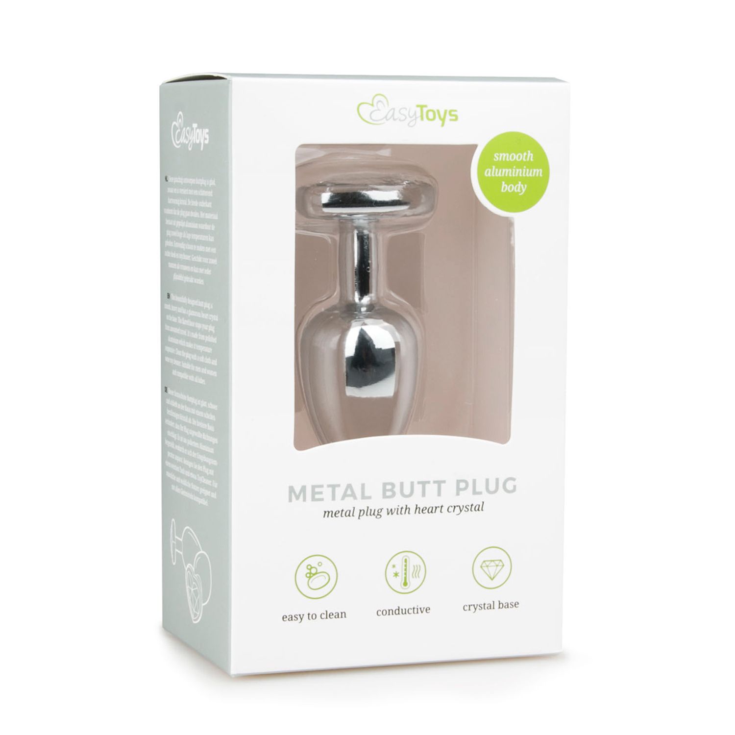 Kleiner silberfarbiger Buttplug mit Herz - Easytoys Anal Collection