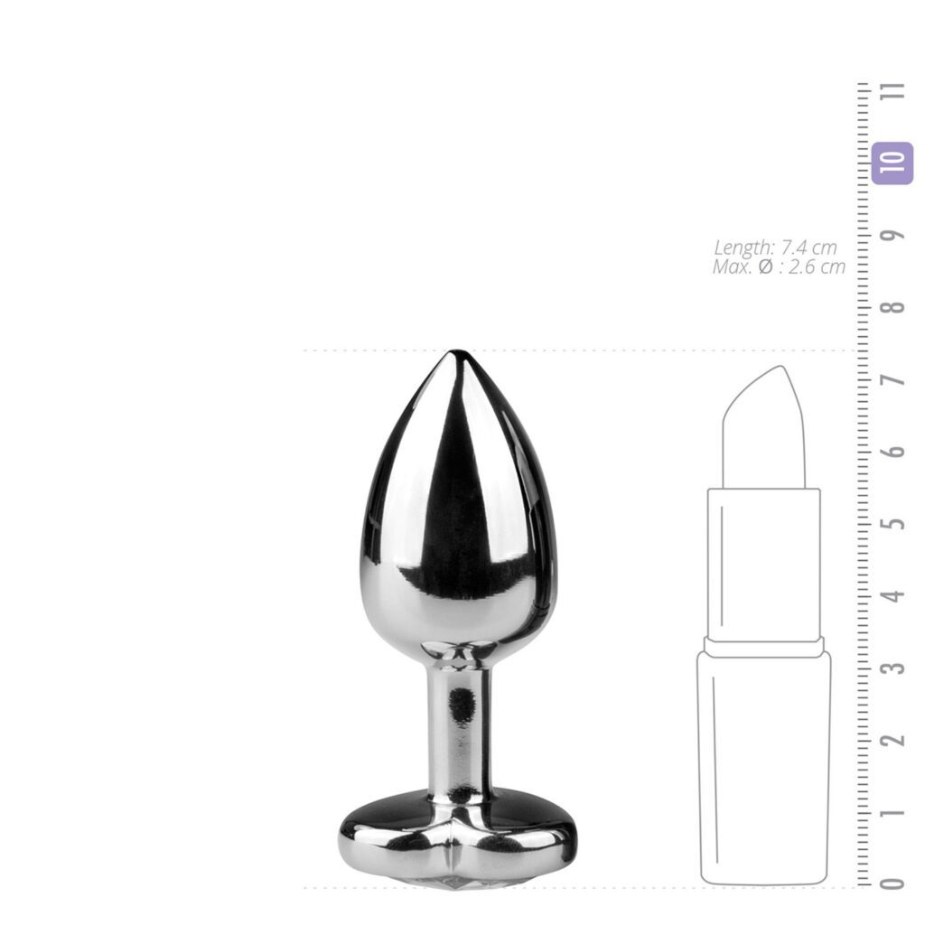 Kleiner silberfarbiger Buttplug mit Herz - Easytoys Anal Collection 1625142351.ET127CLR_4